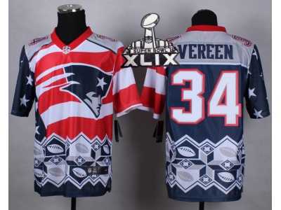 2015 Super Bowl XLIX Nike New England Patriots #34 Shane Vereen Jerseys(Style Noble Fashion Elite)