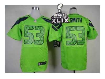 2015 Super Bowl XLIX Nike seattle seahawks #53 smith green jerseys[Elite]
