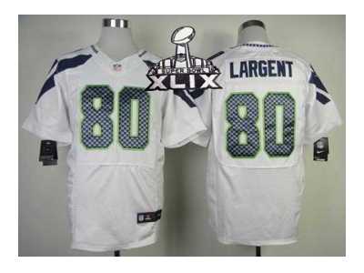 2015 Super Bowl XLIX Nike seattle seahawks #80 largent white jerseys[Elite]