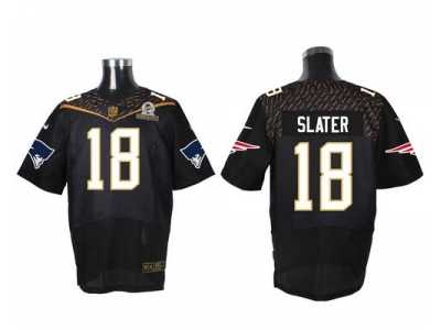 2016 Pro Bowl Nike New England Patriots #18 Matt Slater Black jerseys(Elite)