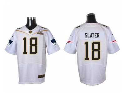 2016 Pro Bowl Nike New England Patriots #18 Matt Slater white jerseys(Elite)