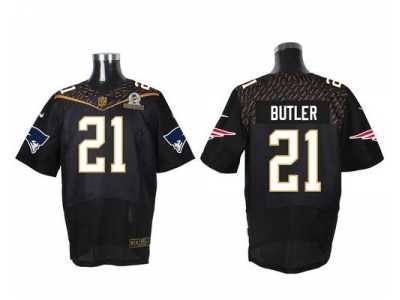 2016 Pro Bowl Nike New England Patriots #21 Malcolm Butler Black jerseys(Elite)