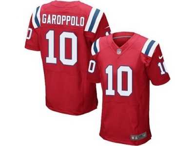Men's Nike New England Patriots #10 Jimmy Garoppolo Elite Red Alternate NFL Jersey