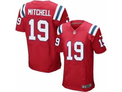 Men's Nike New England Patriots #19 Malcolm Mitchell Elite Red Alternate NFL Jersey