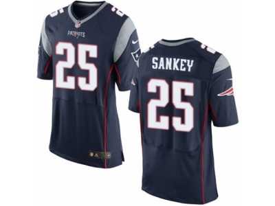Men's Nike New England Patriots #25 Bishop Sankey Elite Navy Blue Team Color NFL Jersey