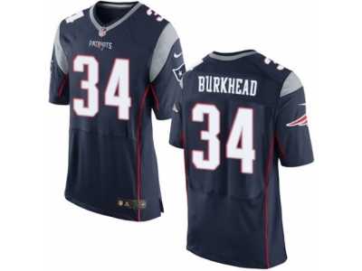 Men's Nike New England Patriots #34 Rex Burkhead Elite Navy Blue Team Color NFL Jersey