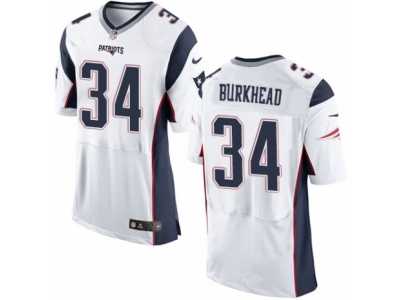 Men's Nike New England Patriots #34 Rex Burkhead Elite White NFL Jersey