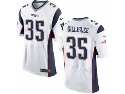 Men\'s Nike New England Patriots #35 Mike Gillislee Elite White NFL Jersey