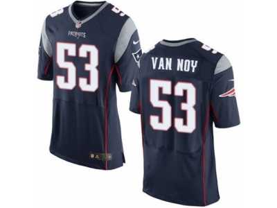 Men's Nike New England Patriots #53 Kyle Van Noy Elite Navy Blue Team Color NFL Jersey