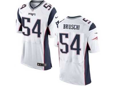 Men's Nike New England Patriots #54 Tedy Bruschi Elite White NFL Jersey