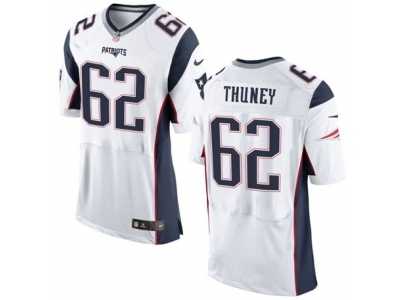 Men's Nike New England Patriots #62 Joe Thuney Elite White NFL Jersey