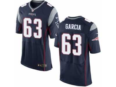 Men\'s Nike New England Patriots #63 Antonio Garcia Elite Navy Blue Team Color NFL Jersey