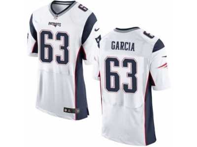 Men's Nike New England Patriots #63 Antonio Garcia Elite White NFL Jersey