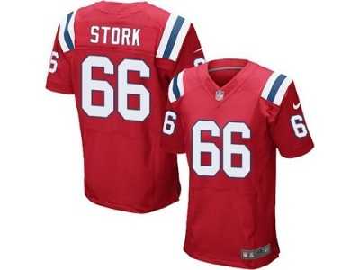 Men's Nike New England Patriots #66 Bryan Stork Elite Red Alternate NFL Jersey