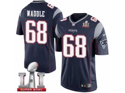 Men's Nike New England Patriots #68 LaAdrian Waddle Elite Red Alternate Super Bowl LI 51 NFL Jersey