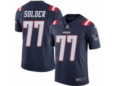 Men's Nike New England Patriots #77 Nate Solder Elite Navy Blue Rush NFL Jersey