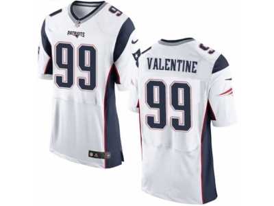 Men's Nike New England Patriots #99 Vincent Valentine Elite White NFL Jersey
