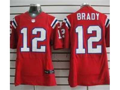 Nike NFL New England Patriots #12 Tom Brady Red Elite jerseys