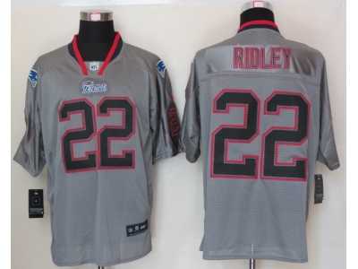 Nike NFL New England Patriots #22 stevan ridley grey jerseys[Elite Lights Out]