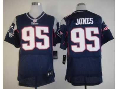 Nike NFL New England Patriots #95 Chandler Jones Blue Jerseys(Elite)