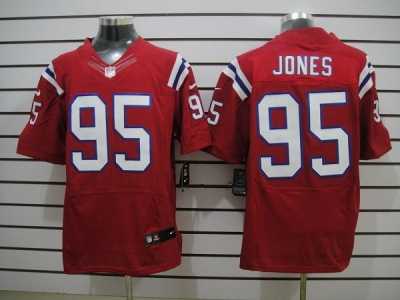 Nike NFL New England Patriots #95 Jones Red Jerseys(Elite)