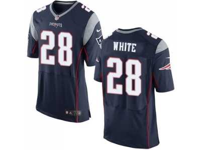 Nike New England Patriots #28 James White Navy Blue jerseys(Elite)