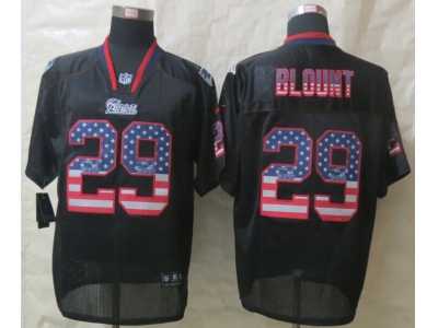 Nike New England Patriots #29 Blount Black Jerseys(USA Flag Fashion Elite)