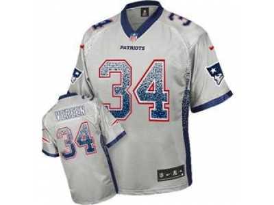 Nike New England Patriots #34 Shane Vereen Grey Jersey(Elite Drift Fashion)