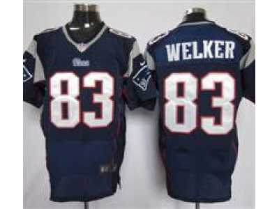 Nike New England Patriots #83 Wes Welker blue jerseys[Elite]
