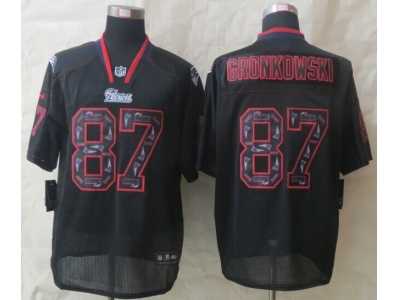 Nike New England Patriots #87 Gronkowski Black Jerseys��New Lights Out Elite��