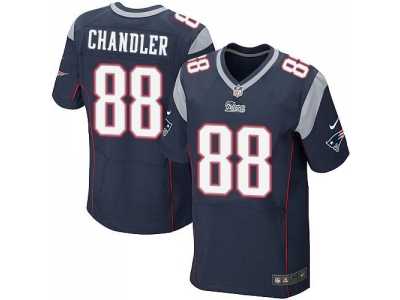 Nike New England Patriots #88 Scott Chandler Navy Blue Jerseys(Elite)