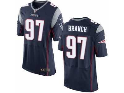 Nike New England Patriots #97 Alan Branch Navy Blue Team Color Men's Stitched NFL Elite Jersey