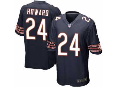 Men's Nike Chicago Bears #24 Jordan Howard Game Navy Blue Team Color NFL Jersey