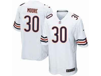 Men's Nike Chicago Bears #30 D.J. Moore Game White NFL Jersey