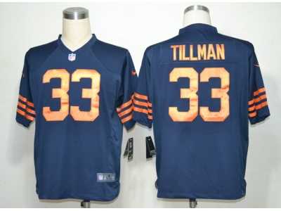 Nike NFL Chicago Bears #33 Charles Tillman throwback Blue Jerseys[game]