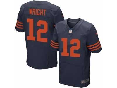 Men's Nike Chicago Bears #12 Kendall Wright Elite Navy Blue 1940s Throwback Alternate NFL Jersey