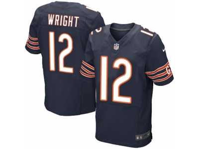 Men's Nike Chicago Bears #12 Kendall Wright Elite Navy Blue Team Color NFL Jersey