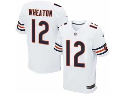 Men's Nike Chicago Bears #12 Markus Wheaton Elite White NFL Jersey