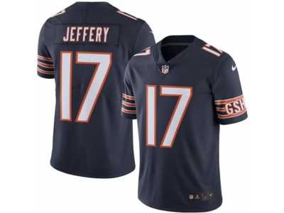 Men's Nike Chicago Bears #17 Alshon Jeffery Elite Navy Blue Rush NFL Jersey