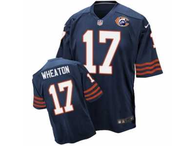 Men's Nike Chicago Bears #17 Markus Wheaton Elite Navy Blue Throwback NFL Jersey