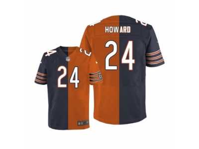 Men's Nike Chicago Bears #24 Jordan Howard Elite Navy Orange Split Fashion NFL Jersey