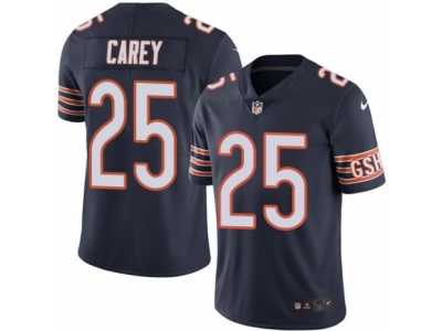 Men's Nike Chicago Bears #25 Ka'Deem Carey Elite Navy Blue Rush NFL Jersey
