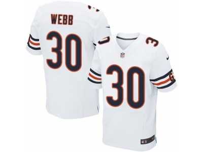 Men's Nike Chicago Bears #30 B.W. Webb Elite White NFL Jersey