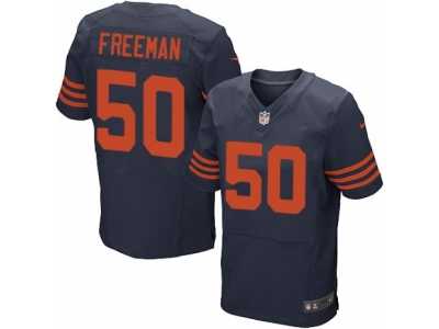 Men's Nike Chicago Bears #50 Jerrell Freeman Elite Navy Blue 1940s Throwback Alternate NFL Jersey