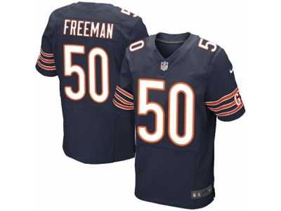 Men's Nike Chicago Bears #50 Jerrell Freeman Elite Navy Blue Team Color NFL Jersey