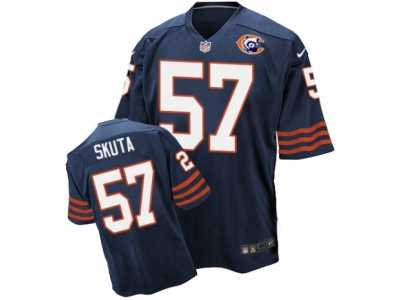 Men's Nike Chicago Bears #57 Dan Skuta Elite Navy Blue Throwback NFL Jersey