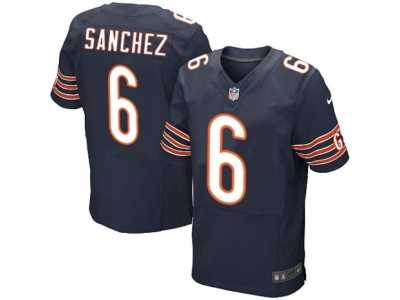 Men's Nike Chicago Bears #6 Mark Sanchez Elite Navy Blue Team Color NFL Jersey