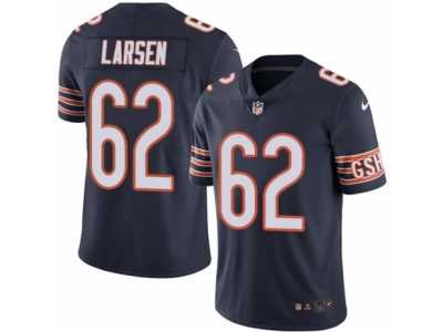 Men's Nike Chicago Bears #62 Ted Larsen Elite Navy Blue Rush NFL Jersey
