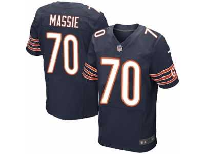 Men's Nike Chicago Bears #70 Bobby Massie Elite Navy Blue Team Color NFL Jersey