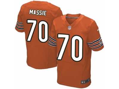 Men's Nike Chicago Bears #70 Bobby Massie Elite Orange Alternate NFL Jersey